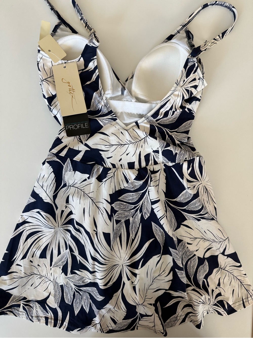 GOTTEX MALAYA SURPLICE RUFFLE SWIMDRESS - Picture 7 of 9